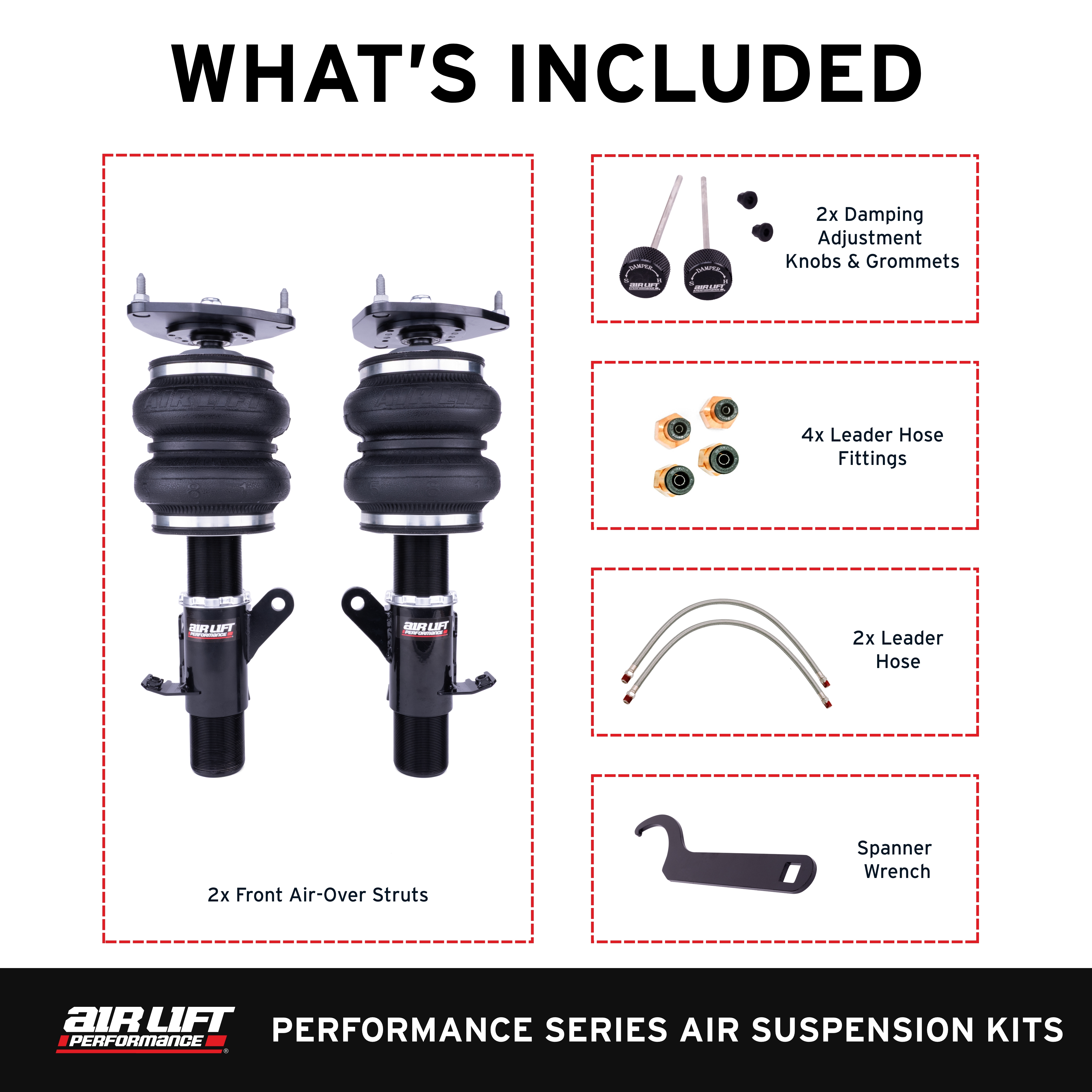 Air Lift Performance 76006 Air Lift Performance Front Air Spring Suspension Kit